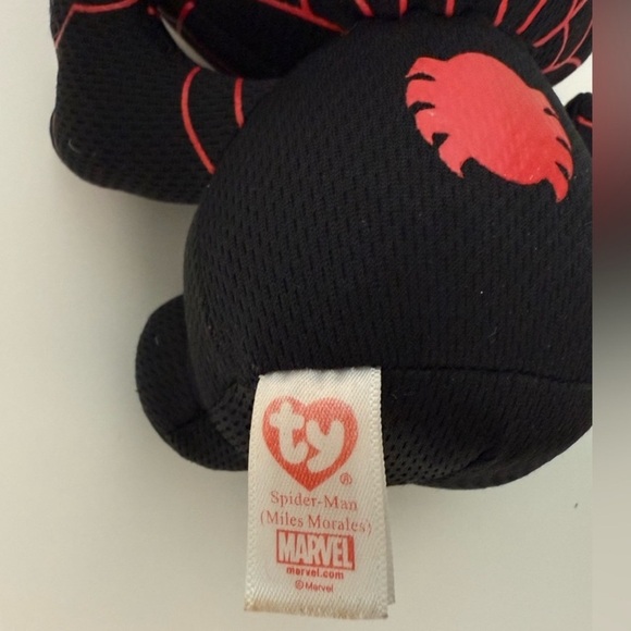 6โ Ty Marvel Beanie Babies Spiderman & Miles Morales Plush - Picture 12 of 13